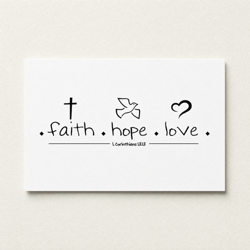 Faith Hope Love Poster A4 + A3