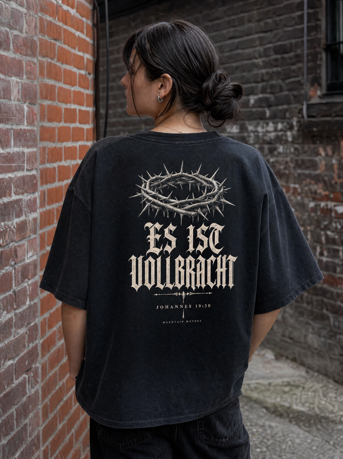 Es ist vollbracht Streetwear Oversize Shirt Backprint