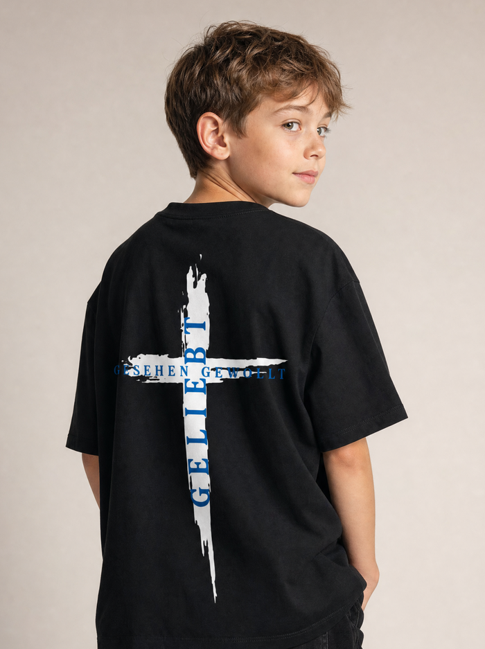 Jezus Kruis Kinder T-Shirt Rugprint