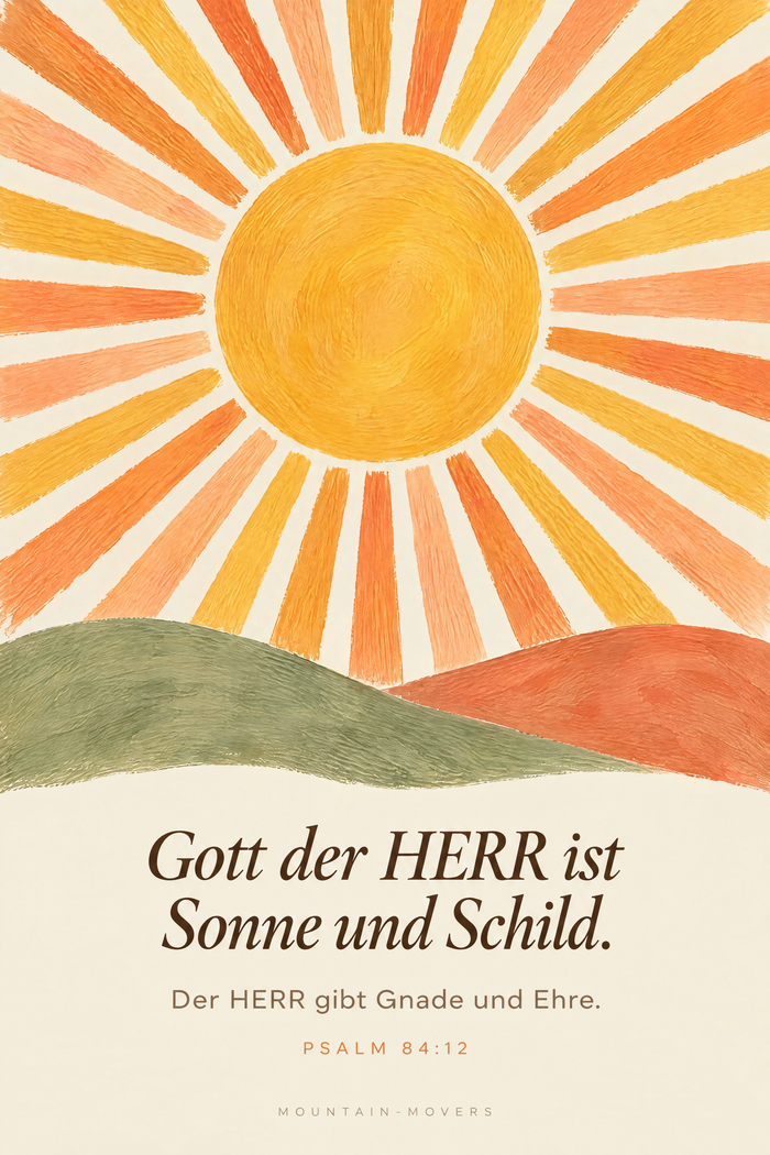 Gott der HERR ist Sonne und Schild, Sonne Poster A4
