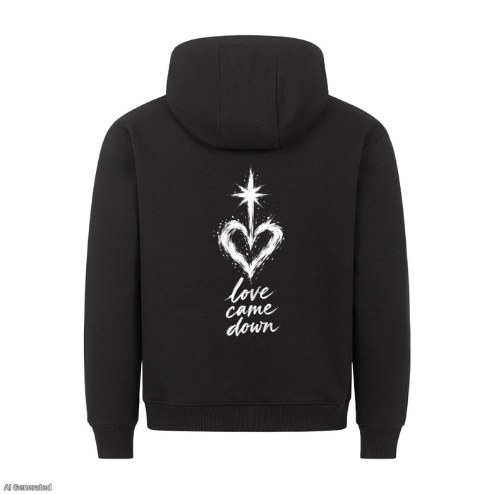 Love Came Down Christmas Hoodie Backprint