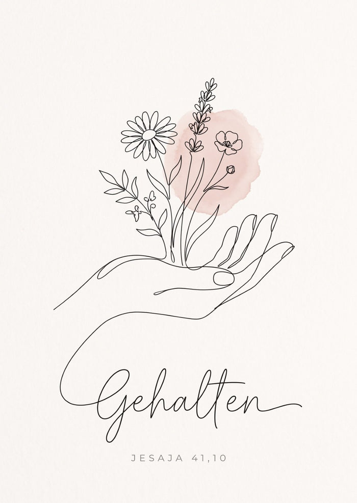 Gehalten Postkarte