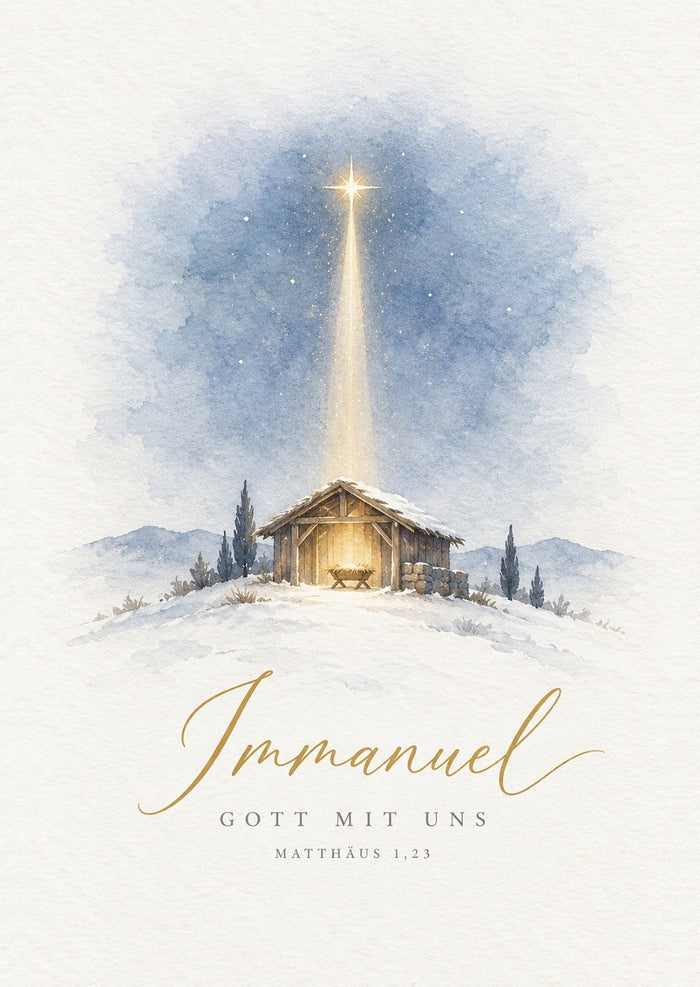 Immanuel Weihnachtspostkarte