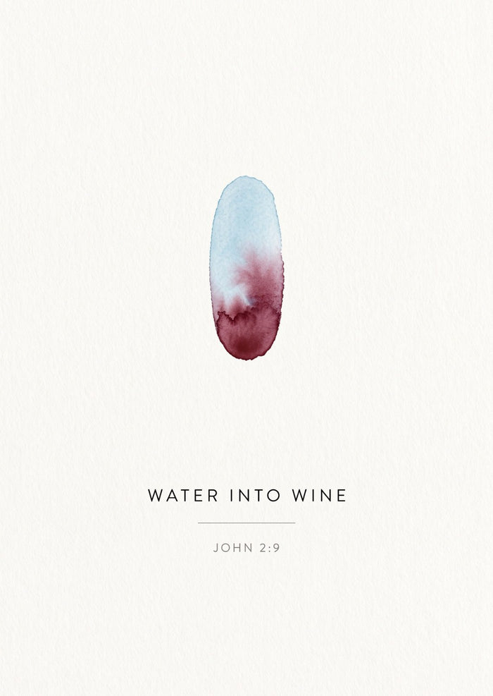 Water into wine Postkarte