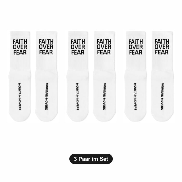Faith over Fear Socken 3er-Bundle – dünne Sommersocken