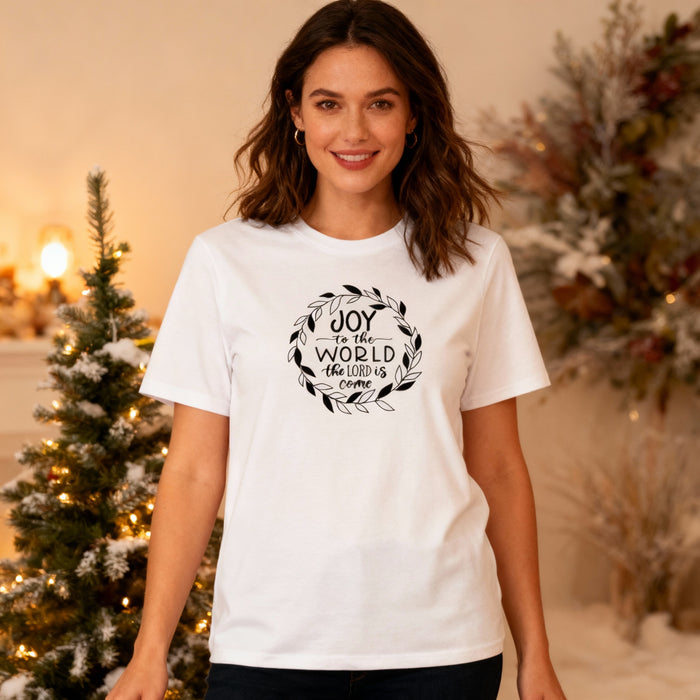 Joy to the World Circle Christmas Shirt