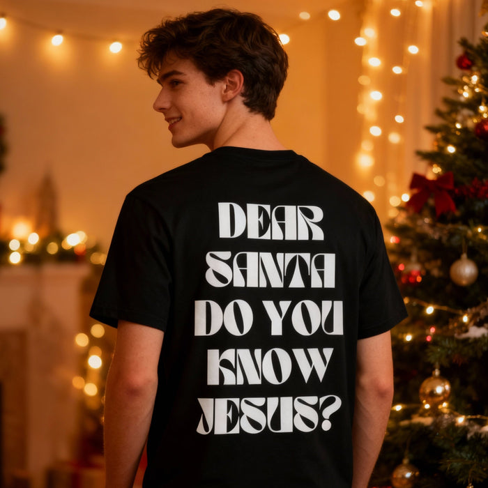 Dear Santa Christmas Oversized T-Shirt BackPrint