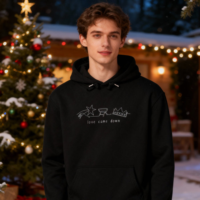 Love came down minimalistic Christmas Hoodie