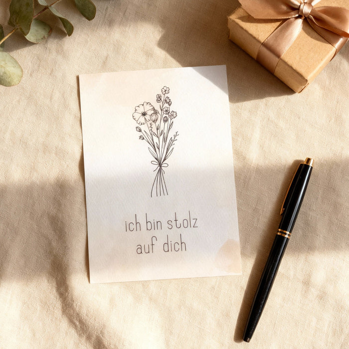 Trots op jou Flower briefkaart