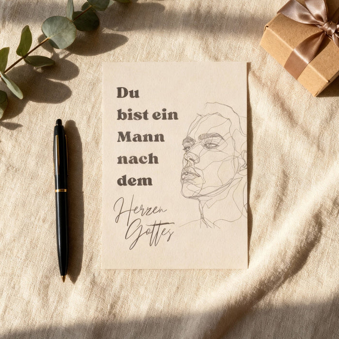 Du bist ein Mann Postkarte