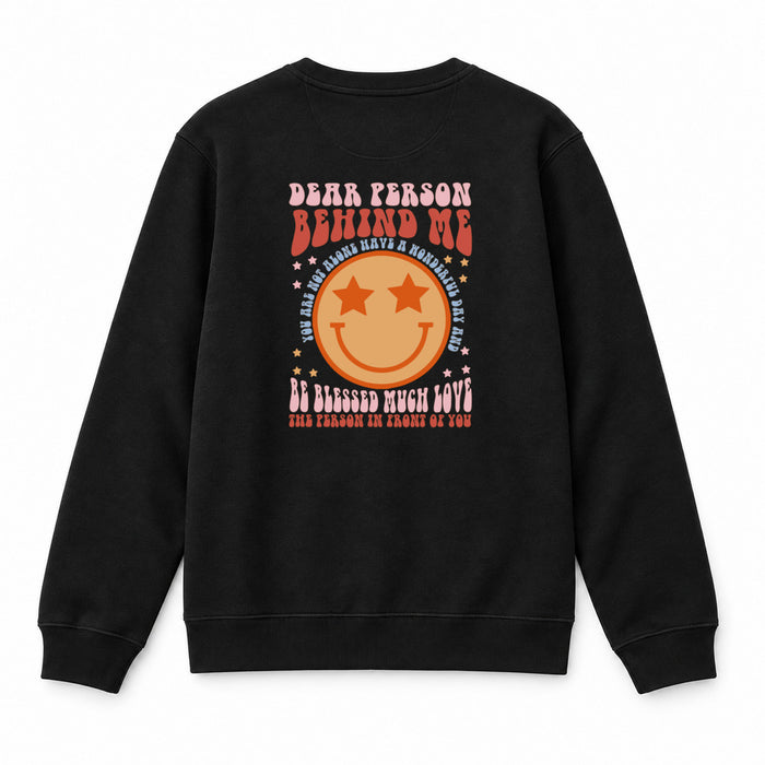 Dear Person Smile Christmas Sweatshirt (Back)