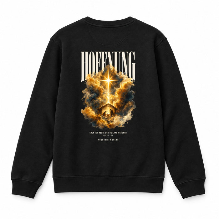 Hoffnung Euch ist heute der Heiland geboren Christmas Sweatshirt Backprint
