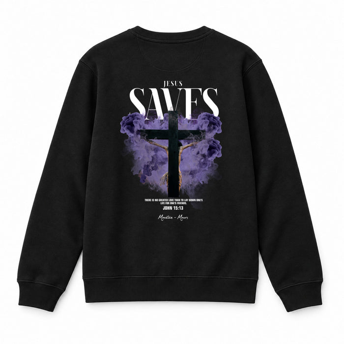 Jesus Saves Streetwear Sweatshirt Backprint