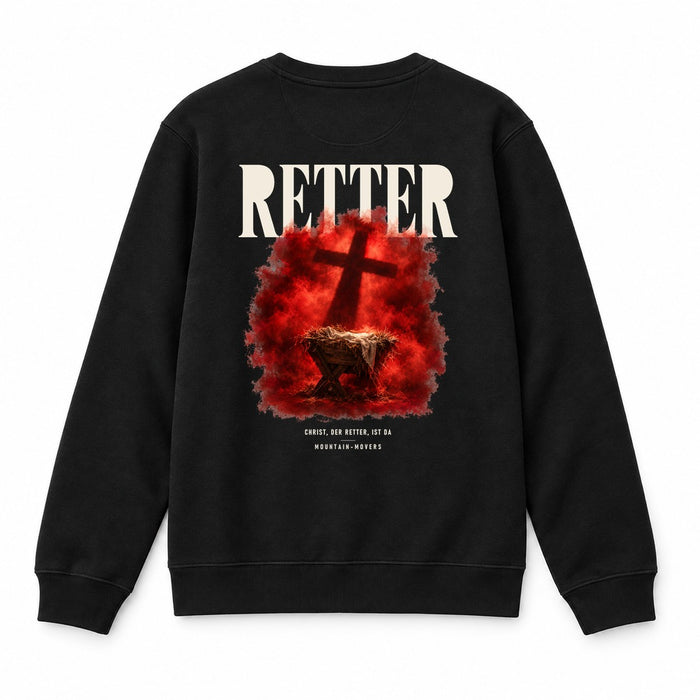 Retter Christ der Retter ist da Christmas Sweatshirt Backprint