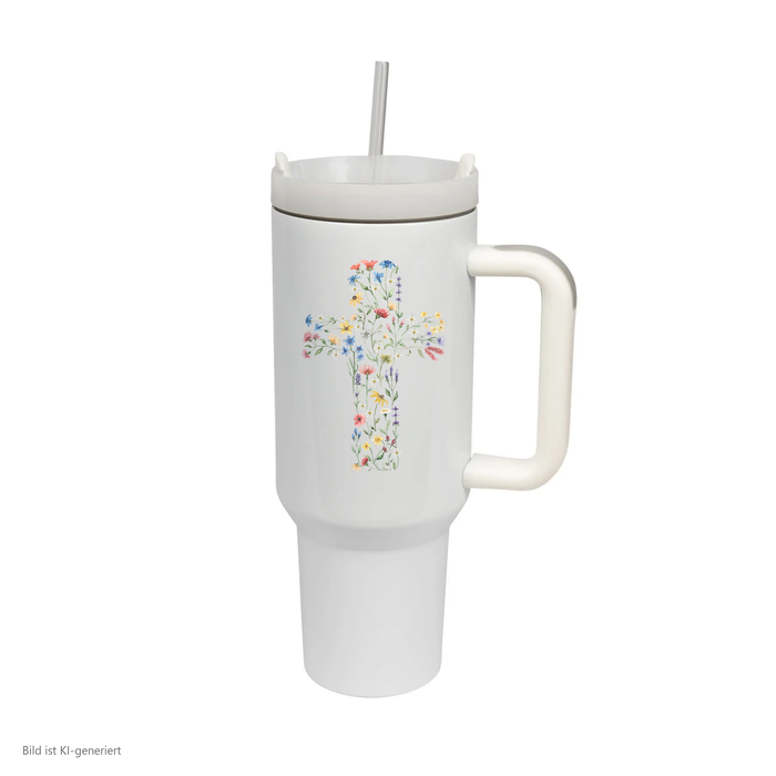 Flower Cross Thermobecher