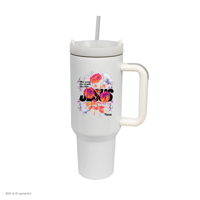 Jesus Flower Thermobecher