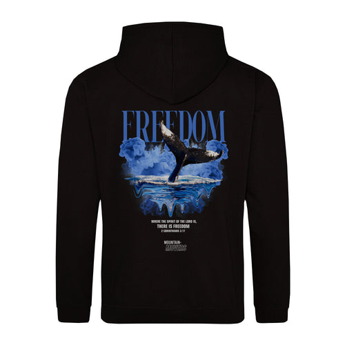 Vrijheid streetwear hoodie met rugprint
