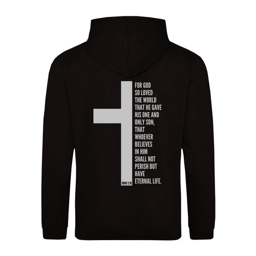 Johannes 3:16 Hoodie Rugprint