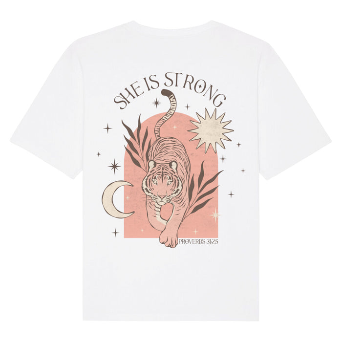 Ze is sterk Oversized T-Shirt BackPrint