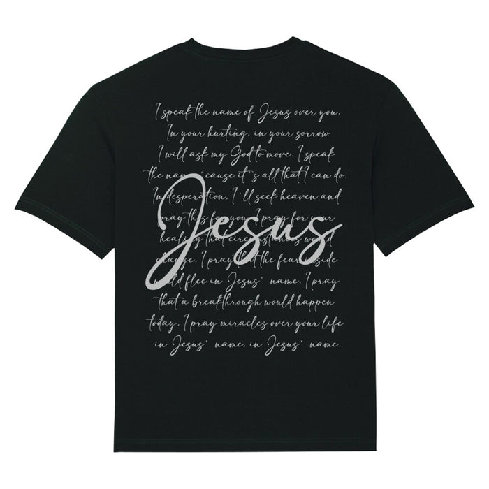 Ik spreek de naam van Jesus Oversized T-Shirt BackPrint