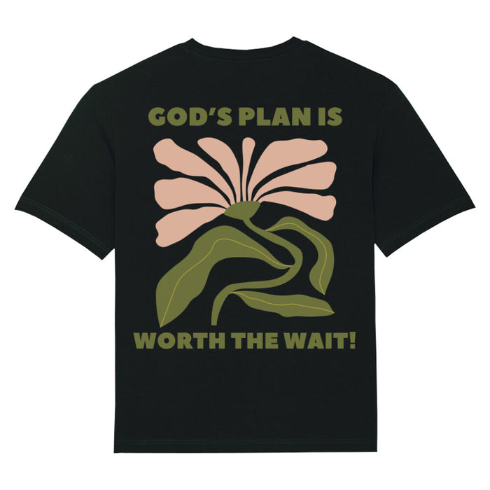Gods plan oversized T-shirt met print op de achterkant