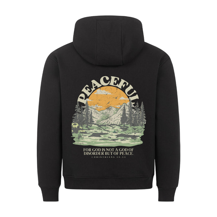 Vreedzame hoodie met rugprint