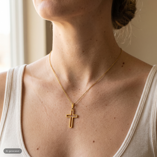 RVS ketting met gat