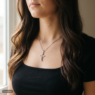 RVS ketting met gat