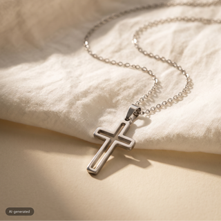 RVS ketting met gat