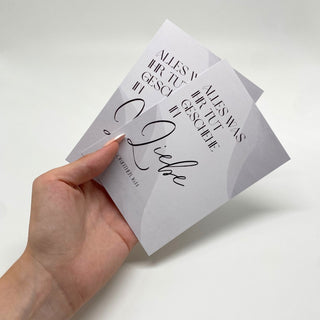 Liebe Postkarte Variante, Mountain Movers christliches Design