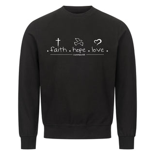 faith hope love Sweatshirt, christliche Streetwear von Mountain Movers