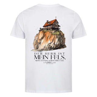 Der Herr ist mein Fels Shirt BackPrint Detailansicht, Mountain Movers christliche Streetwear