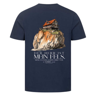 Der Herr ist mein Fels Shirt BackPrint Detailansicht, Mountain Movers christliche Streetwear