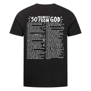 50 Promises from God Shirt BackPrint Variante, Mountain Movers christliches Design