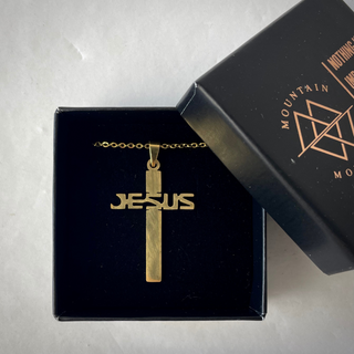 Jesus Kreuz Kette, getragen