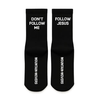 Follow Jesus Socken Variante, Mountain Movers christliches Design