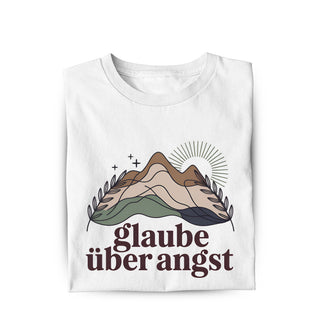 Glaube über Angst Shirt Variante, Mountain Movers christliches Design