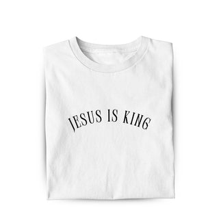 Jesus is King curved Shirt, christliche Streetwear von Mountain Movers