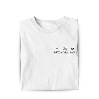 Faith Hope Love T-Shirt schwarz, Mountain Movers christliche Streetwear