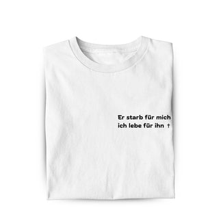 Er starb für mich Shirt Variante, Mountain Movers christliches Design