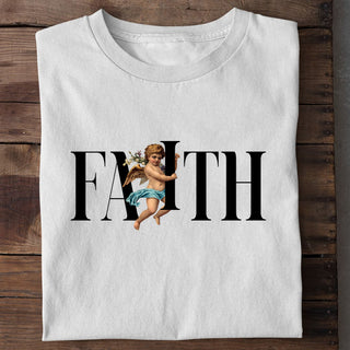 Faith Angel Shirt Detailansicht, Mountain Movers christliche Streetwear