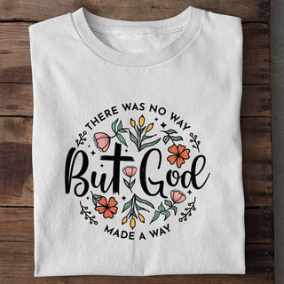 But God floral Shirt Variante, Mountain Movers christliches Design