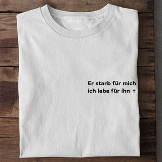 Er starb für mich Shirt Variante, Mountain Movers christliches Design