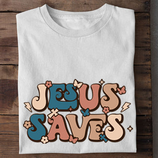 Jesus saves Shirt Variante, Mountain Movers christliches Design