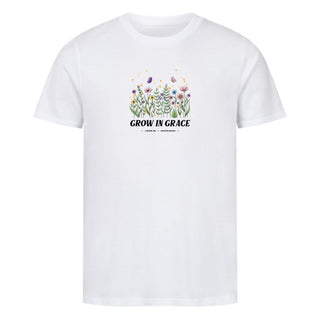 Grow in Grace Shirt Detailansicht, Mountain Movers christliche Streetwear
