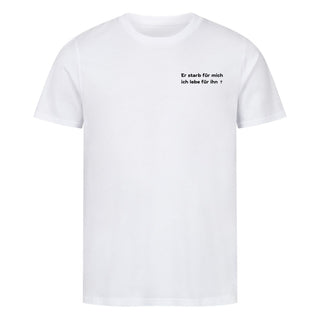 Er starb für mich Shirt Detailansicht, Mountain Movers christliche Streetwear