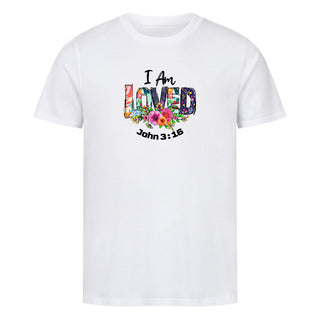 I am Loved Shirt Detailansicht, Mountain Movers christliche Streetwear