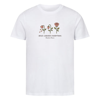 JESUS CHANGED EVERYTHING Shirt Detailansicht, Mountain Movers christliche Streetwear