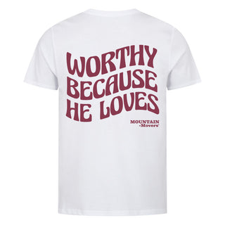 Worthy Shirt Backprint Variante, Mountain Movers christliches Design