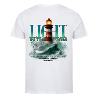God as Our Light and Salvation Shirt Backprint Variante, Mountain Movers christliches Design
